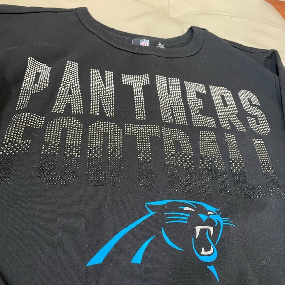 Rare Women's NFL Carolina Panthers Glitter Sweatshirt, Size Small - Picture 4 of 8